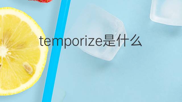temporize是什么意思 temporize的中文翻译、读音、例句
