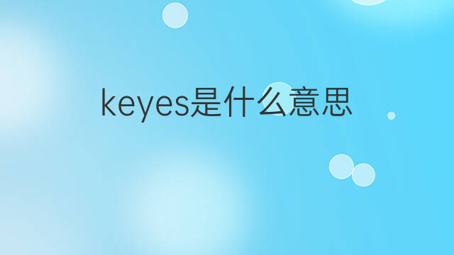 keyes是什么意思 keyes的中文翻译、读音、例句