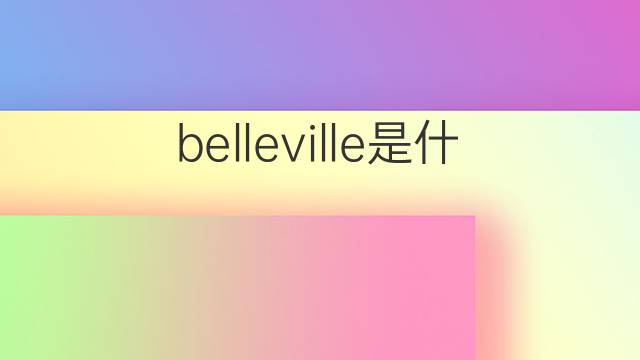 belleville是什么意思 belleville的中文翻译、读音、例句