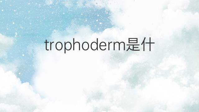 trophoderm是什么意思 trophoderm的中文翻译、读音、例句