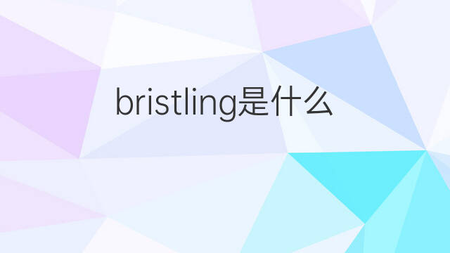 bristling是什么意思 bristling的中文翻译、读音、例句