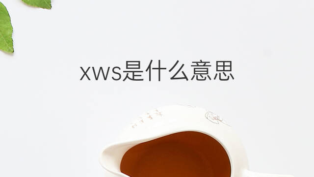 xws是什么意思 xws的中文翻译、读音、例句
