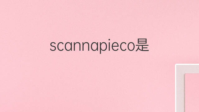 scannapieco是什么意思 英文名scannapieco的翻译、发音、来源