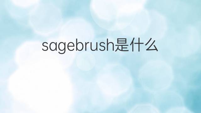 sagebrush是什么意思 sagebrush的中文翻译、读音、例句