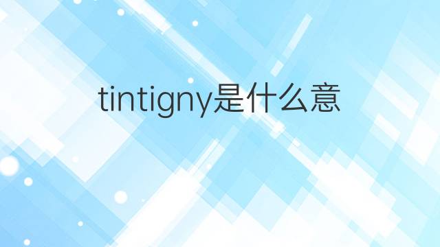 tintigny是什么意思 tintigny的中文翻译、读音、例句