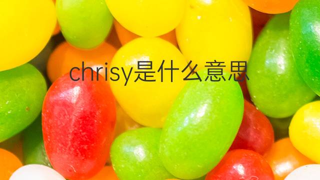chrisy是什么意思 chrisy的中文翻译、读音、例句