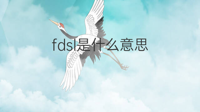 fdsl是什么意思 fdsl的中文翻译、读音、例句