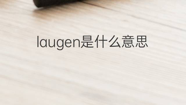 laugen是什么意思 laugen的中文翻译、读音、例句