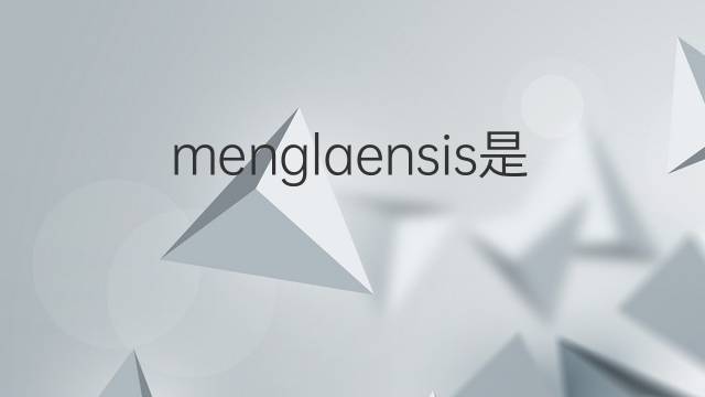 menglaensis是什么意思 menglaensis的中文翻译、读音、例句