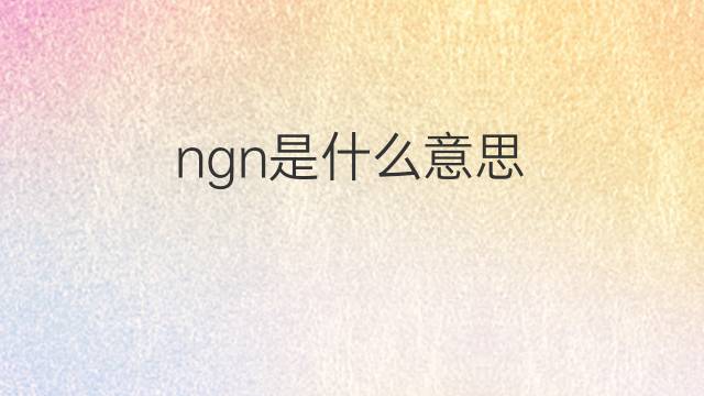 ngn是什么意思 ngn的中文翻译、读音、例句