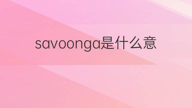 savoonga是什么意思 savoonga的中文翻译、读音、例句