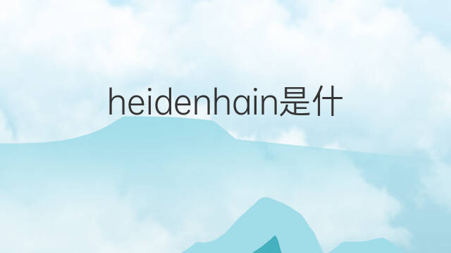 heidenhain是什么意思 heidenhain的中文翻译、读音、例句