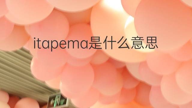 itapema是什么意思 itapema的中文翻译、读音、例句