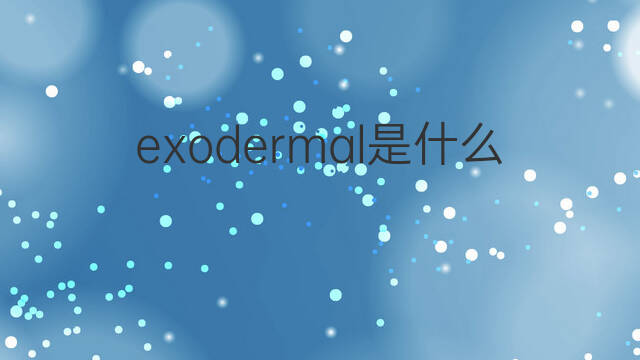exodermal是什么意思 exodermal的中文翻译、读音、例句