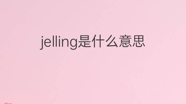 jelling是什么意思 jelling的中文翻译、读音、例句