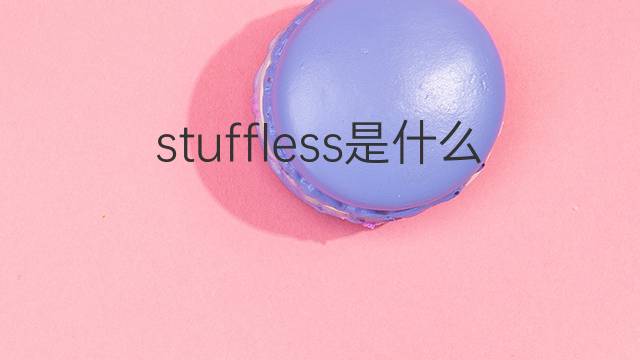 stuffless是什么意思 stuffless的中文翻译、读音、例句
