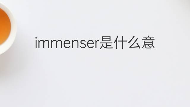 immenser是什么意思 immenser的中文翻译、读音、例句