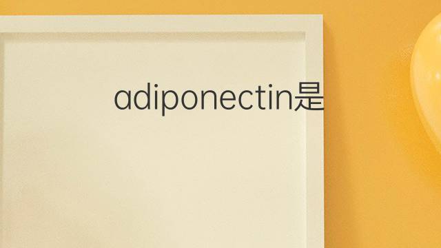 adiponectin是什么意思 adiponectin的中文翻译、读音、例句