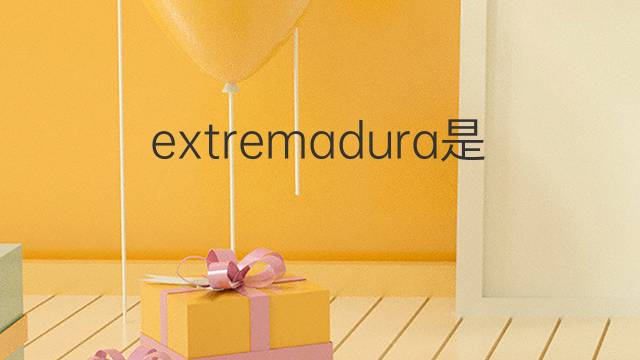 extremadura是什么意思 extremadura的中文翻译、读音、例句