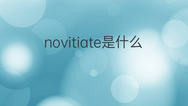 novitiate是什么意思 novitiate的中文翻译、读音、例句