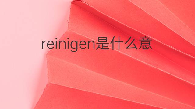 reinigen是什么意思 reinigen的中文翻译、读音、例句