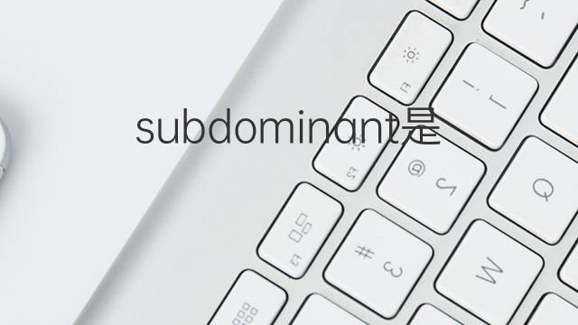 subdominant是什么意思 subdominant的中文翻译、读音、例句