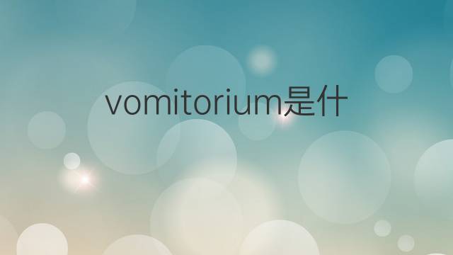 vomitorium是什么意思 vomitorium的中文翻译、读音、例句
