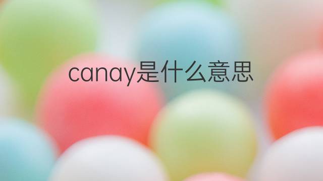 canay是什么意思 canay的中文翻译、读音、例句