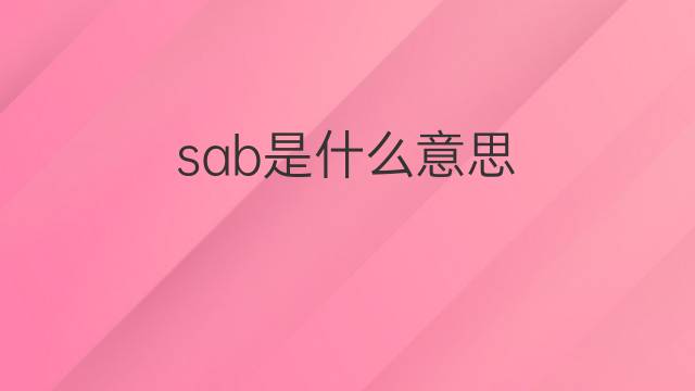 sab是什么意思 sab的中文翻译、读音、例句