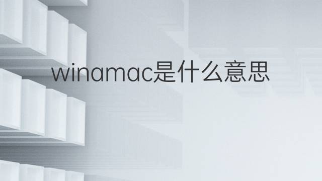 winamac是什么意思 winamac的中文翻译、读音、例句
