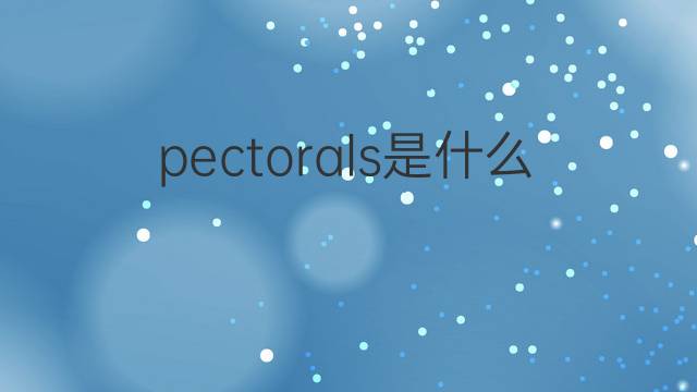 pectorals是什么意思 pectorals的中文翻译、读音、例句