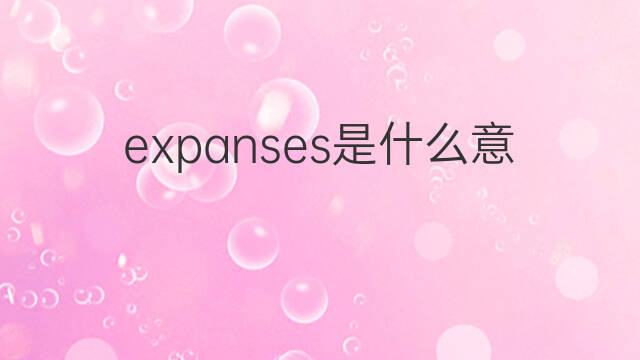 expanses是什么意思 expanses的中文翻译、读音、例句