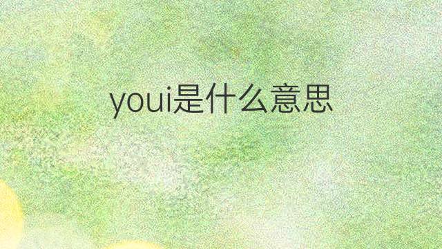 youi是什么意思 youi的中文翻译、读音、例句