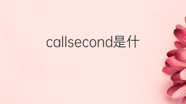 callsecond是什么意思 callsecond的中文翻译、读音、例句