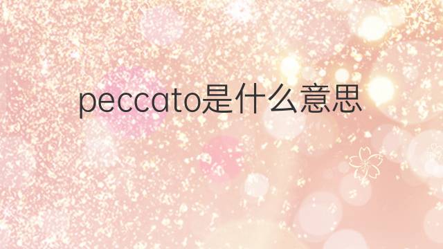 peccato是什么意思 peccato的中文翻译、读音、例句