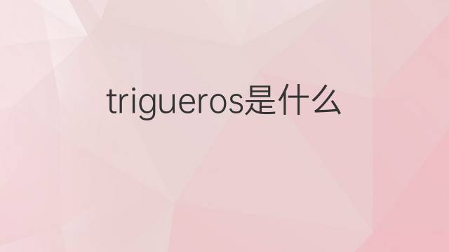 trigueros是什么意思 trigueros的中文翻译、读音、例句