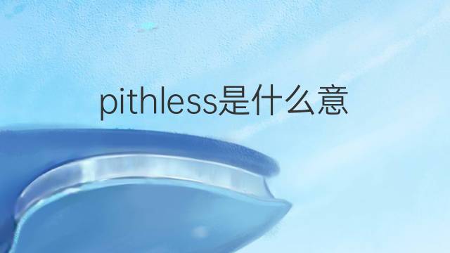 pithless是什么意思 pithless的中文翻译、读音、例句