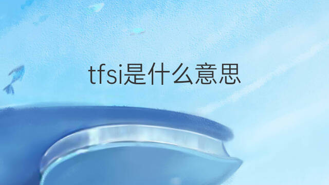 tfsi是什么意思 tfsi的中文翻译、读音、例句