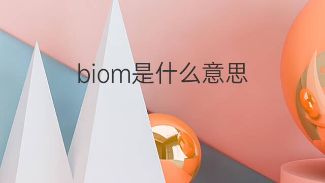 biom是什么意思 biom的中文翻译、读音、例句