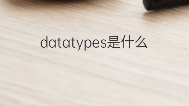 datatypes是什么意思 datatypes的中文翻译、读音、例句