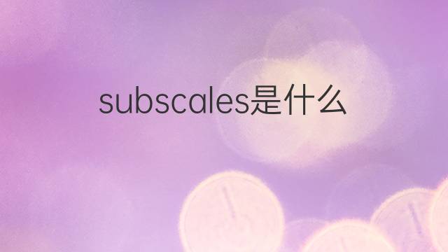 subscales是什么意思 subscales的中文翻译、读音、例句