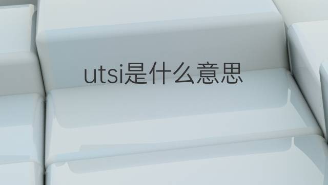 utsi是什么意思 utsi的中文翻译、读音、例句