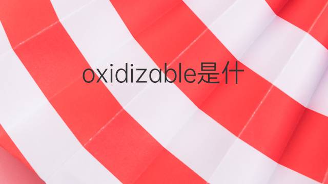 oxidizable是什么意思 oxidizable的中文翻译、读音、例句