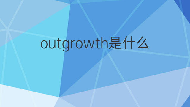 outgrowth是什么意思 outgrowth的中文翻译、读音、例句