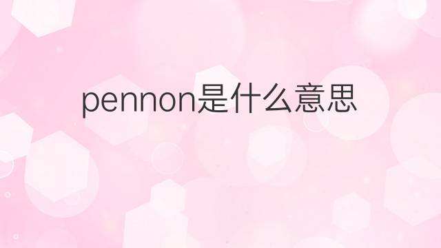 pennon是什么意思 pennon的中文翻译、读音、例句