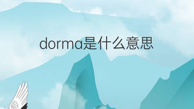 dorma是什么意思 dorma的中文翻译、读音、例句