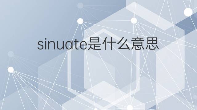 sinuate是什么意思 sinuate的中文翻译、读音、例句