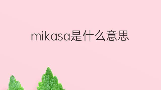 mikasa是什么意思 英文名mikasa的翻译、发音、来源