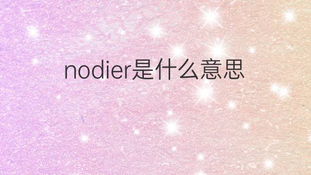nodier是什么意思 nodier的中文翻译、读音、例句