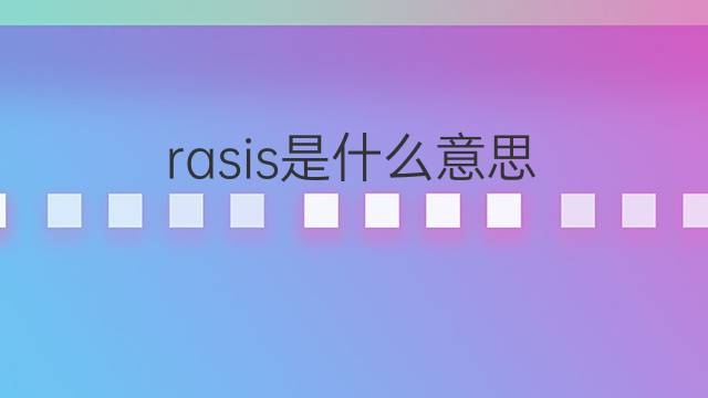 rasis是什么意思 rasis的中文翻译、读音、例句